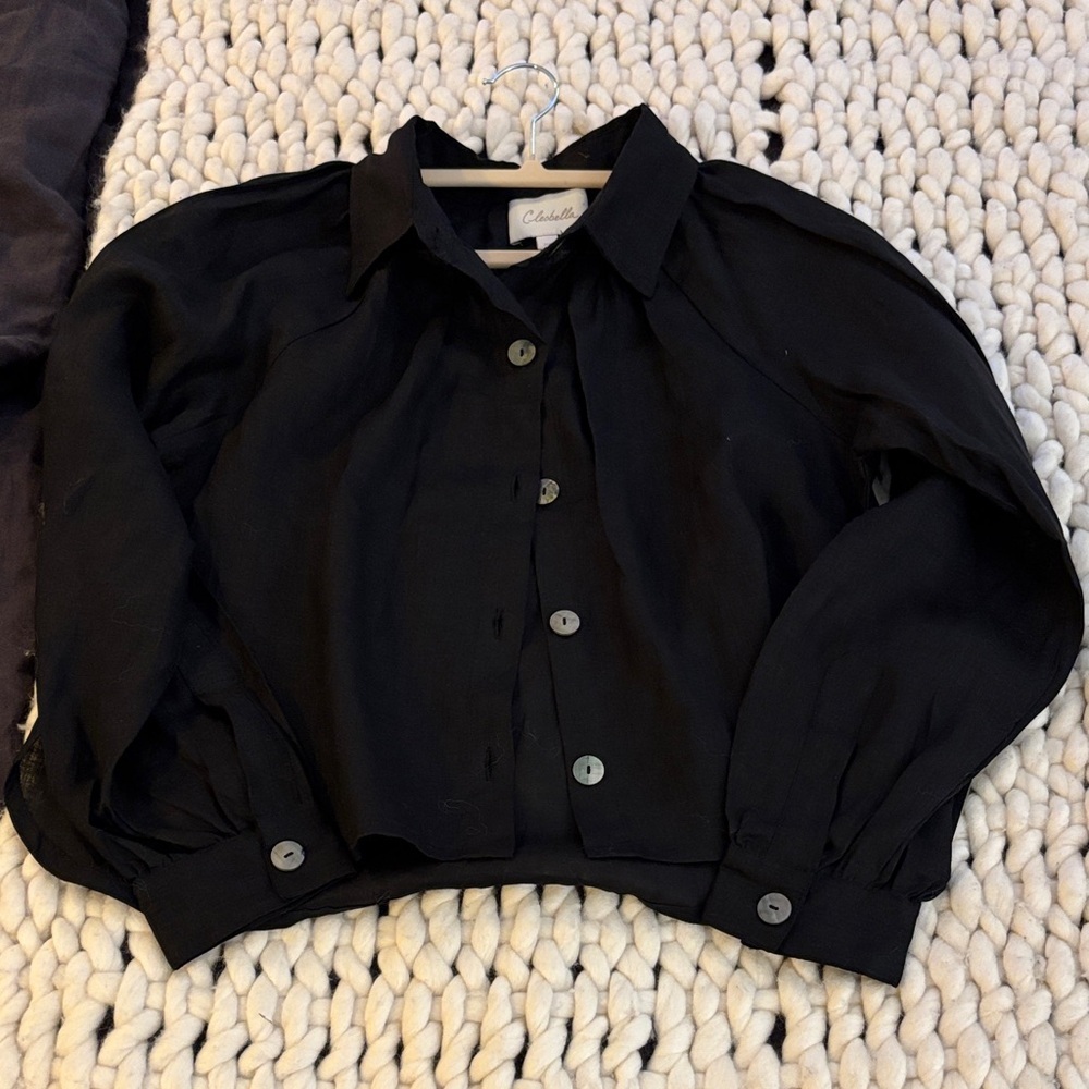 Cleobella Black Button Down Shirt